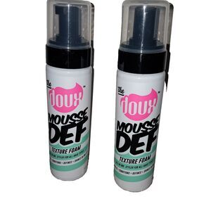 The Doux Mousse DEF Texture Foam  Styler for ALL Hair Types - Lot of 2